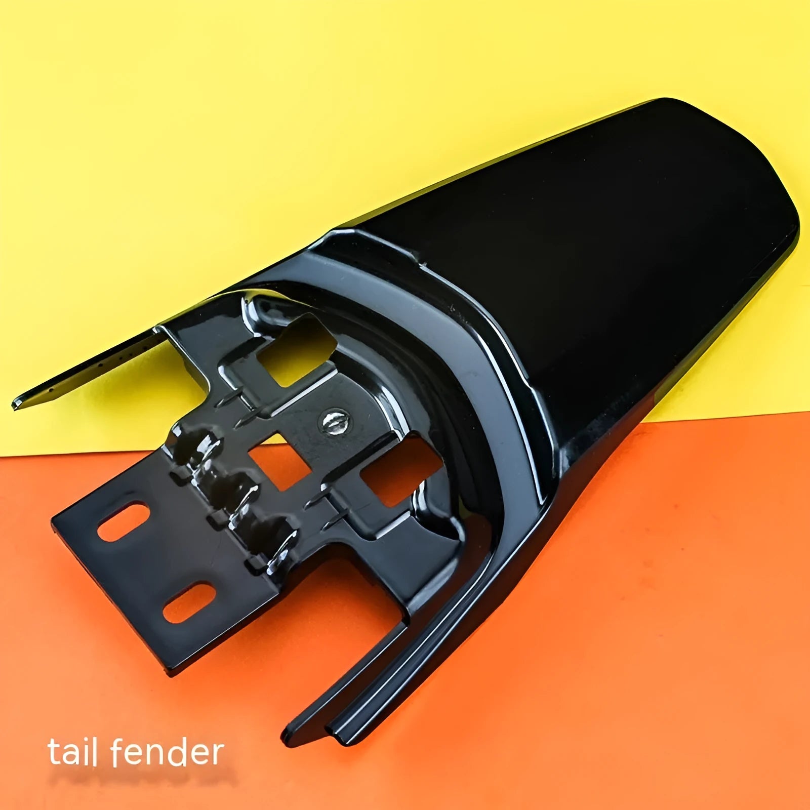 Carbon fibre rear mudguard set for Light Bee electric off-road bicycle showing lengthened design