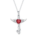 Wings cross stethoscope necklace pendant in copper with diamond electroplating colour options.