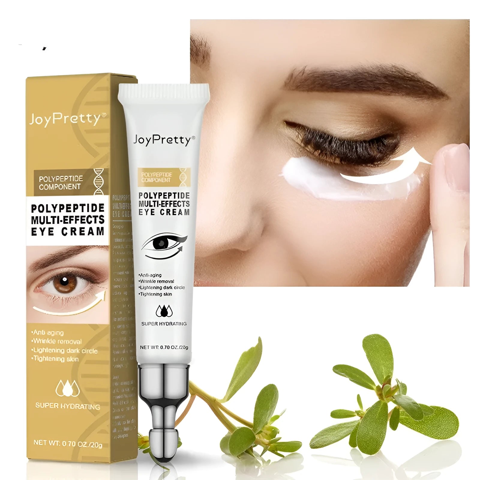 20g peptide anti-dark circle eye cream jar for puffiness reduction and universal skin types