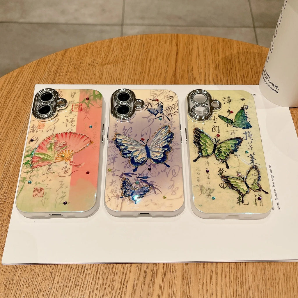 IMD anti-fall phone case for iPhone 13 in creative simple style full-wrap protective cover
