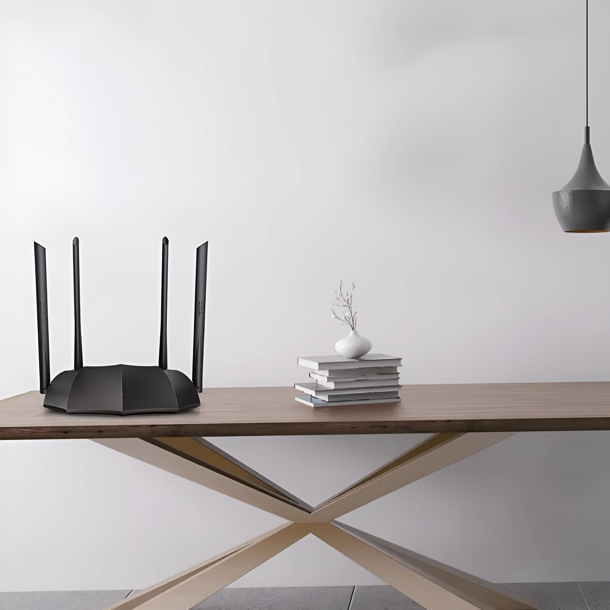 AC8 Gigabit dual-band wireless router with dimensions 365mm wide × 286mm deep × 70mm high