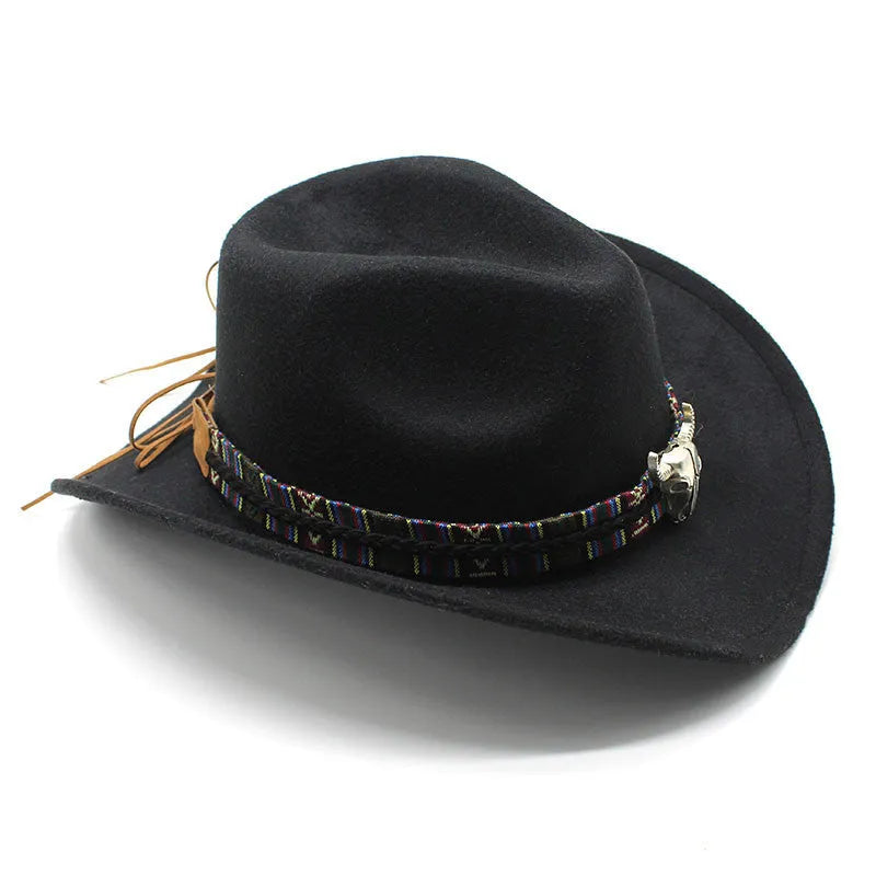 Polyester cowboy hat with bell crown in multiple colour options showing Western styling