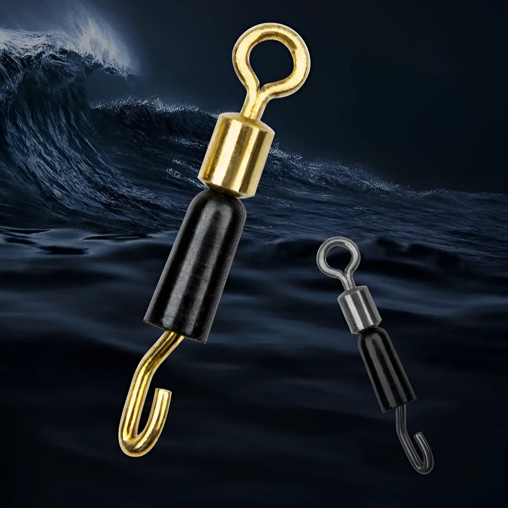Wire clip silicone opening swivel pin fishing gear accessory with metal clip and silicone insert