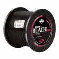 Roll of Seaknight 1000 M nylon monofilament fishing line showing colour and diameter size options.