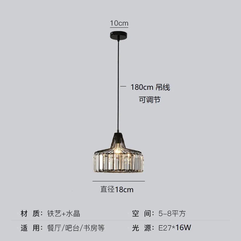 Modern black and gold crystal chandelier ceiling lamp with LED lights in various sizes.