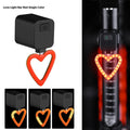 Plug-in bicycle safety taillight with running water LED flashing sequence mounted on a bike seat tube.