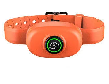 Waterproof rechargeable dog training collar with remote control in black or orange colours