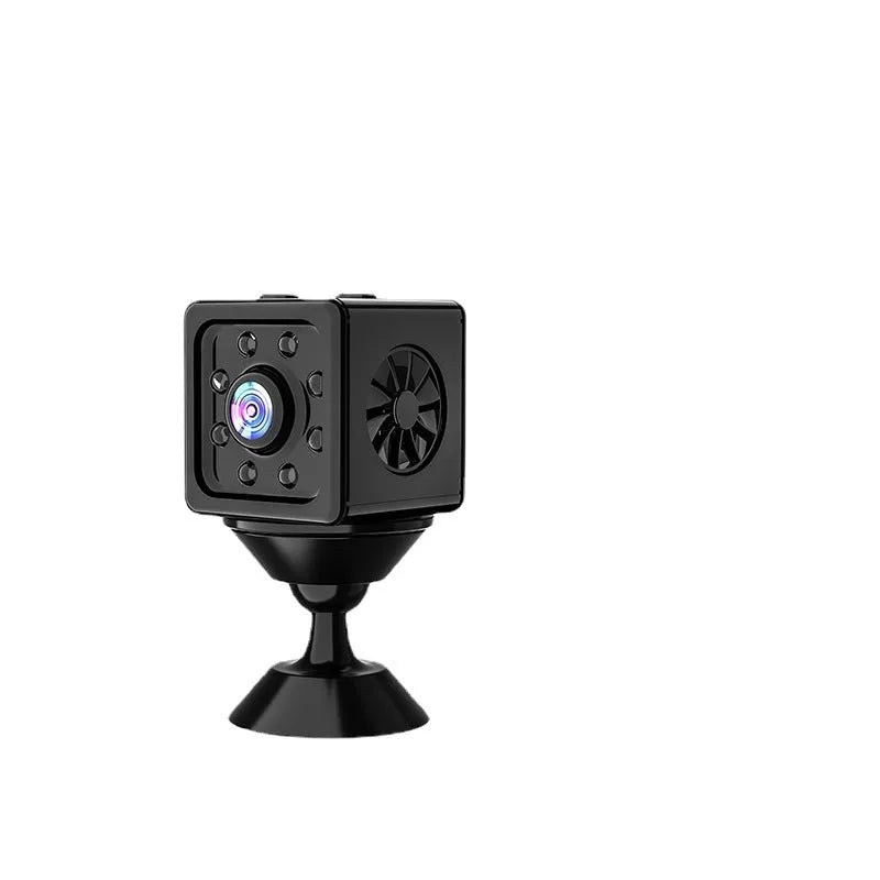 Black ABS sports camera cube measuring 26cm with mounting bracket