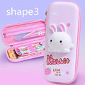 3D decompression EVA pencil case in dinosaur pattern, 24x11x4.5 cm, square Korean style