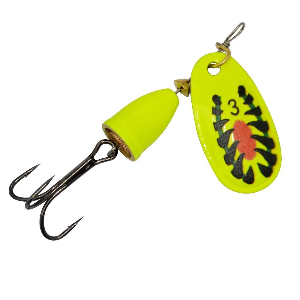 R composite rotating sequins copper bell metal fishing lure in seven colour options including rose gold and yellow green
