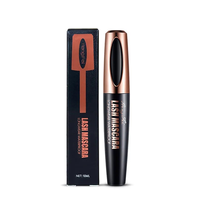 Black waterproof mascara with sweat-proof and smudge-resistant properties for thick curling lashes