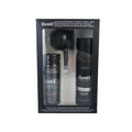 Box set of 275g hair fibre powder, styling spray, and applicator nozzle for thinning hair