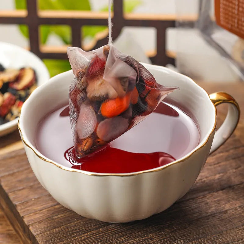 Ginseng black wolfberry tea with 40 individual 5g tea sachets