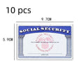 Thickened transparent PVC social security card holder showing dimensions 9.7cm by 5.9cm.