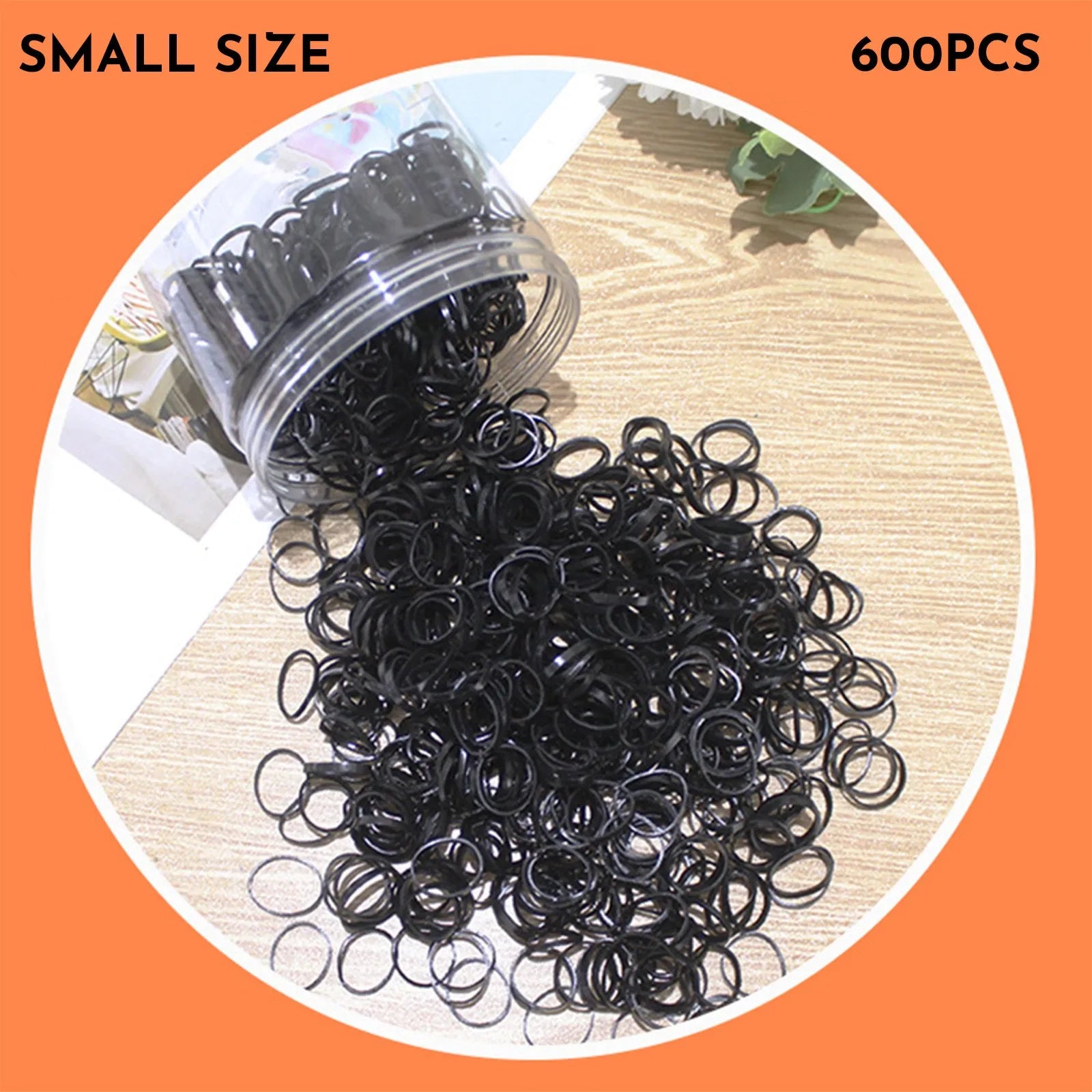 Multi-colour TPU elastic baby hair ties in reusable container for toddlers and infants