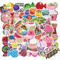 Colourful candy series graffiti stickers pack of 50 sheets measuring 4-6cm