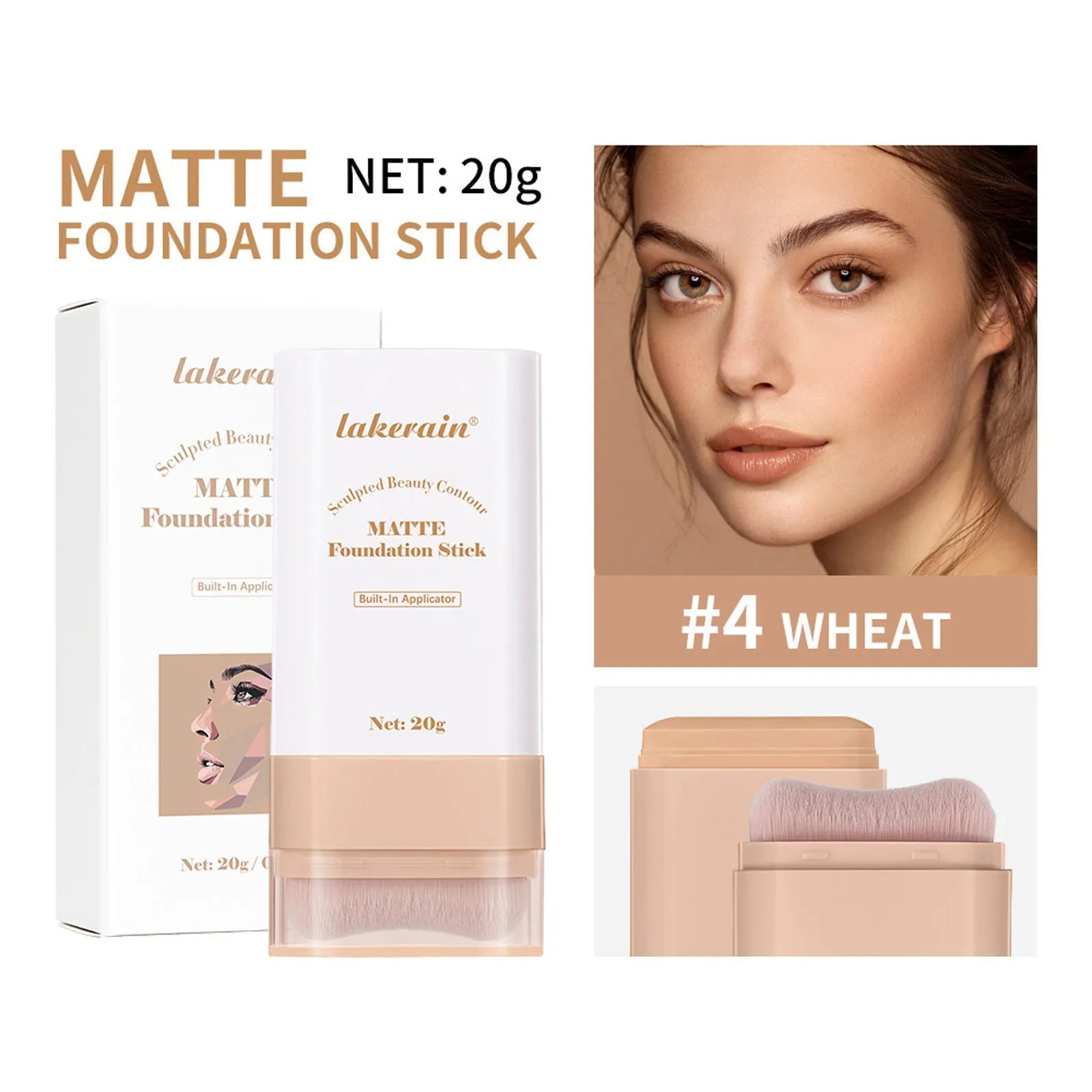 Eraser Stick Foundation Natural Nude Feel 20g buildable coverage stick for universal skin types