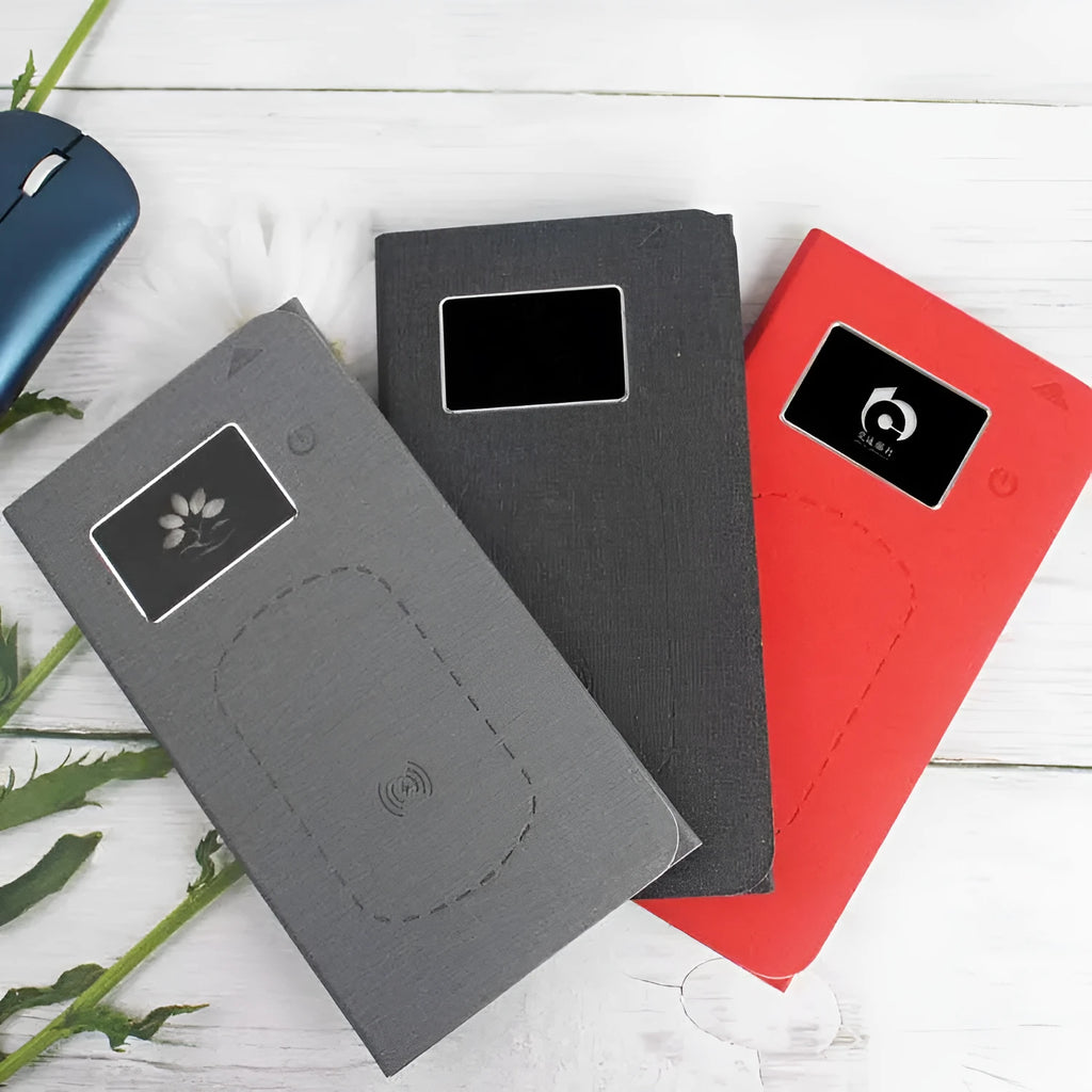 Folding wireless charging mouse pad set with Bluetooth mouse and custom logo printing on cloth surface