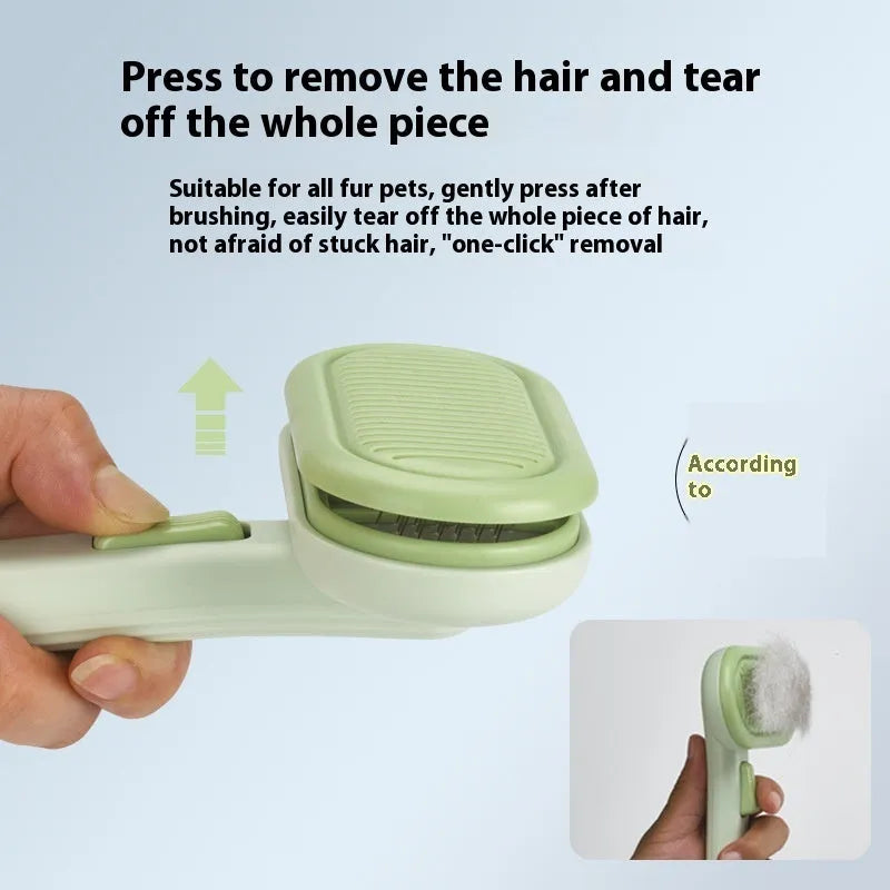 Large pet grooming comb with shaver and detangler in light grey colour