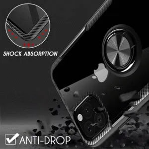 Slim black TPU and PU leather back cover case for iPhone 11 Pro Max