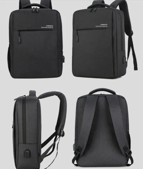 Oxford cloth rechargeable backpack for 14-15.6 inch laptops with waterproof shockproof protection