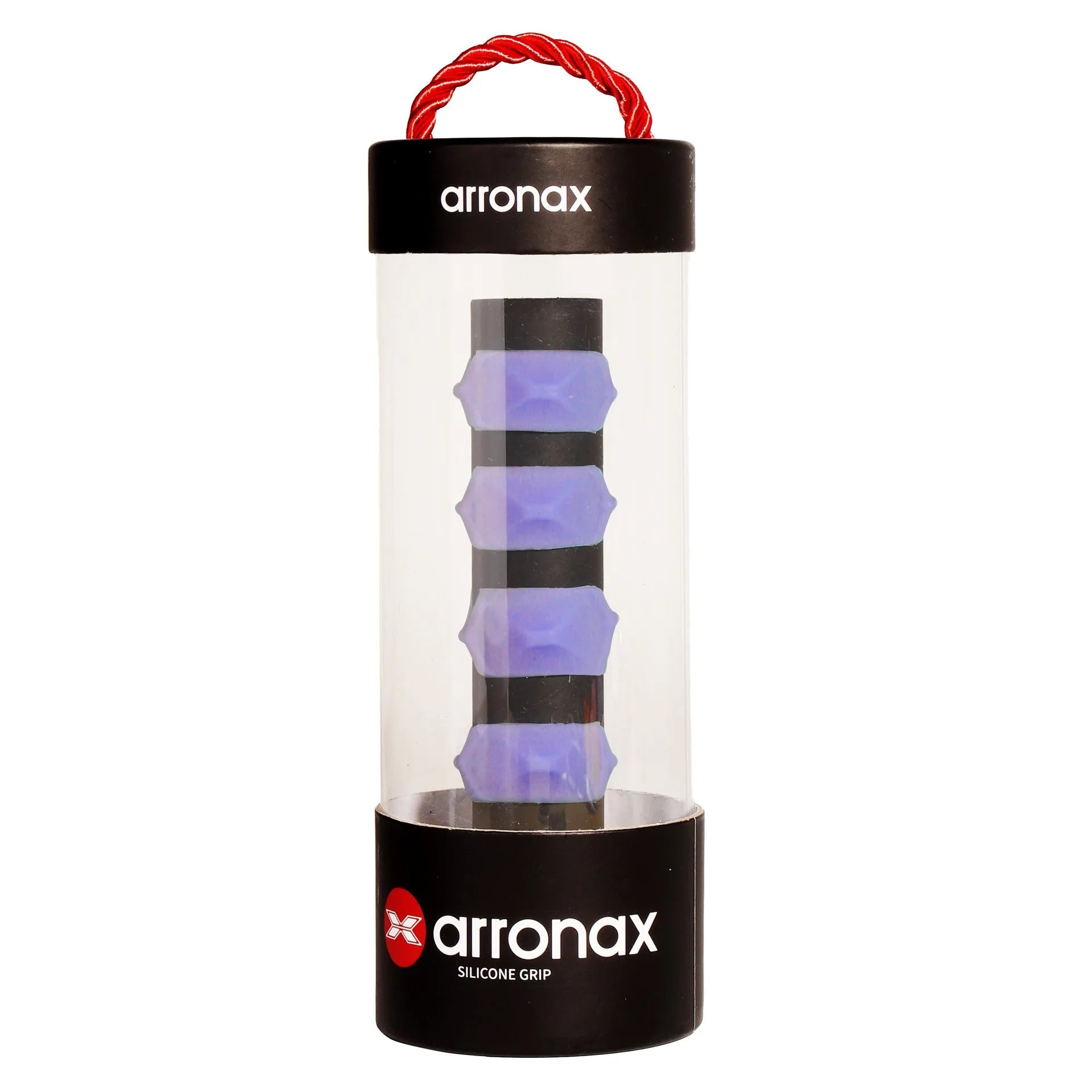 Peak silicone racket hand rubber buckle in multiple colours showing 17.6cm measurement