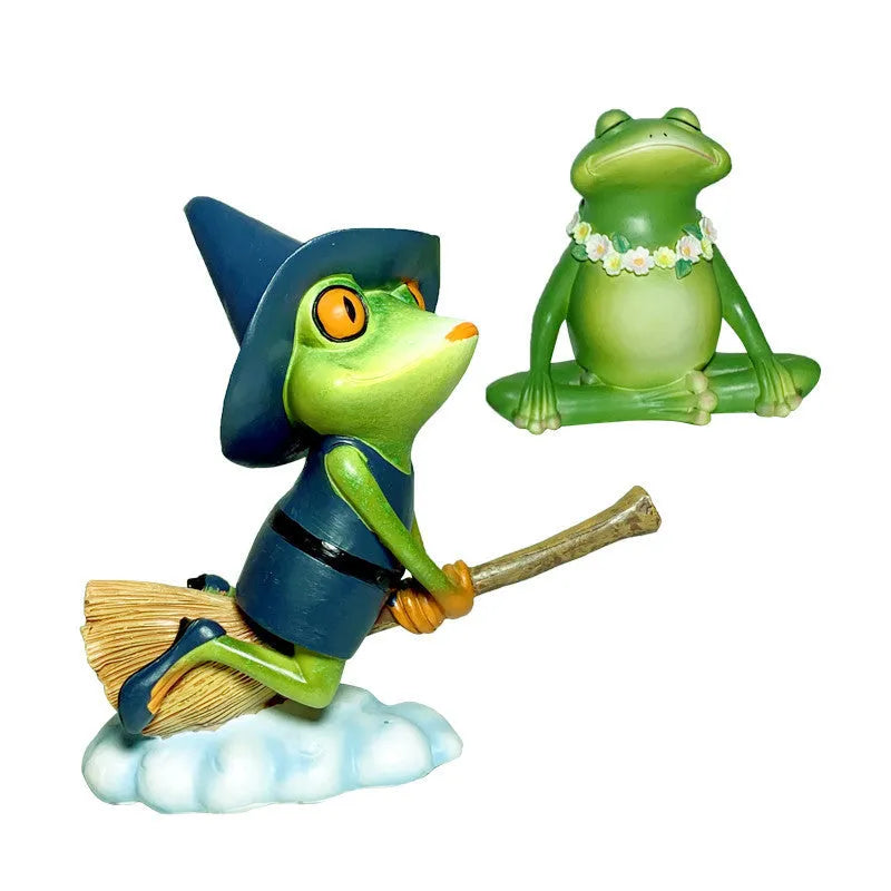 Magic Yoga Frog decoration ornament in RDW123 magic frog colour, European style design