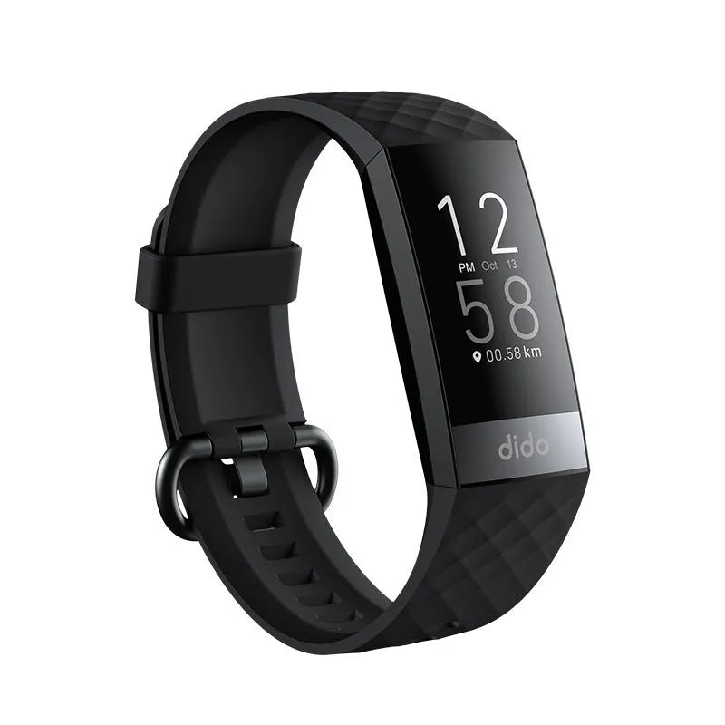 Y6 Black smart bracelet with 1.1-inch screen for blood pressure, ECG, and blood oxygen monitoring