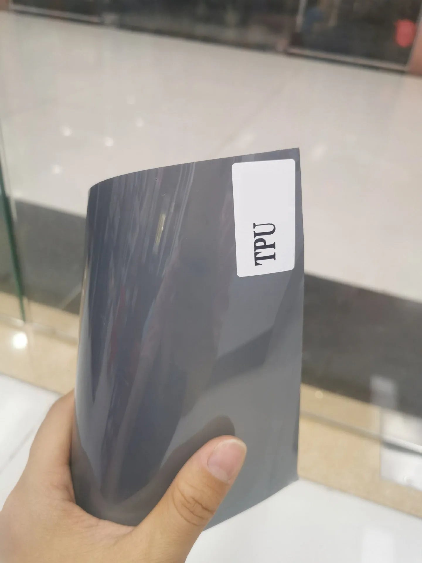 30cm wide plastic car lamp protective film on LED headlight showing transparent protection