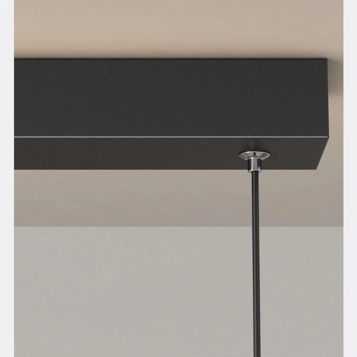 Three ring minimalist LED long bar restaurant pendant light in black finish with iron body