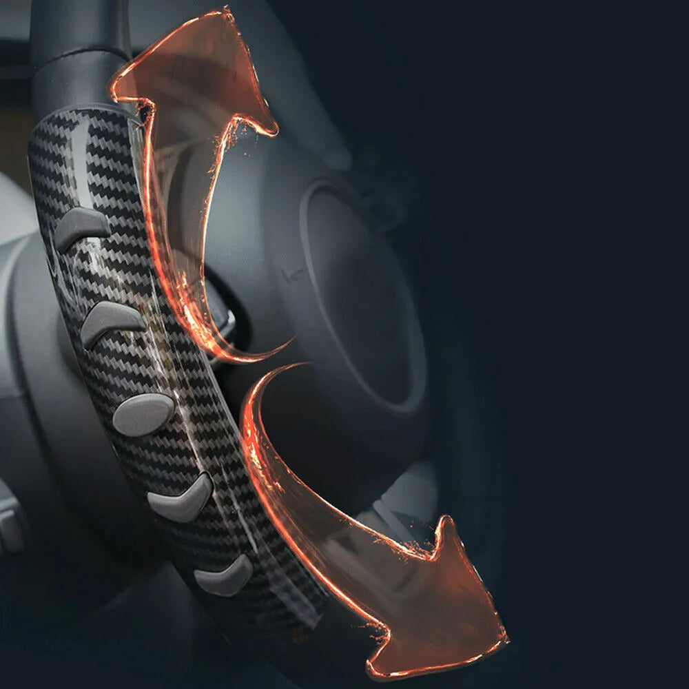 Carbon fibre black fibre anti-slip steering wheel sleeve for 38cm diameter wheels