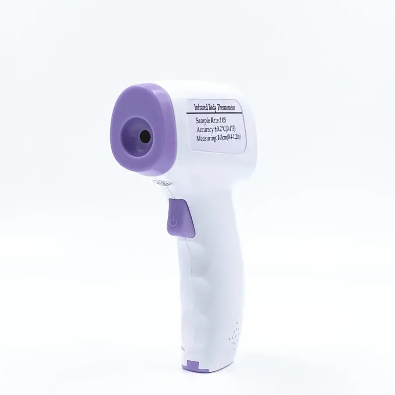 White handheld digital thermometer for non-contact temperature measurement