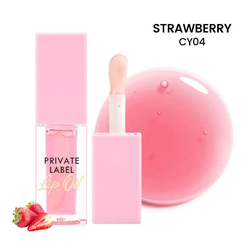 Women's transparent lip gloss set showing six shimmer colour variants in 6ML bottles