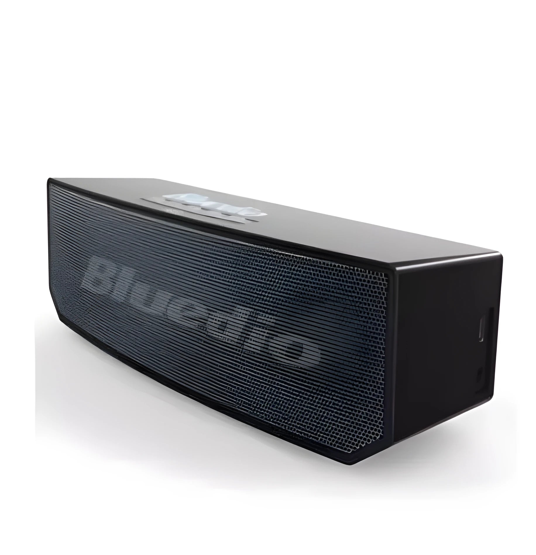 Black BS-6 cloud smart speaker with Bluetooth connectivity and micro-USB port