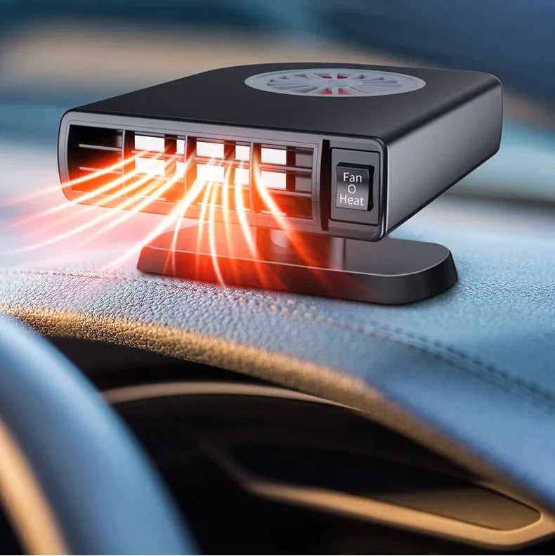 Black vehicle-mounted heater for car defrosting and defogging with compact ABS construction