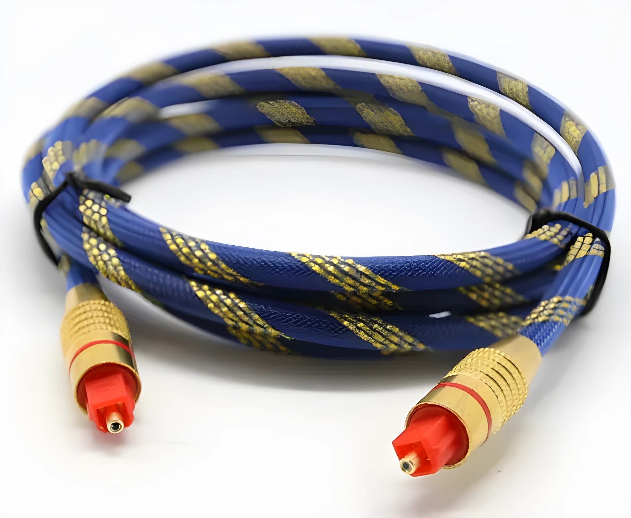 6.0mm PVC sheath audio optical fibre cable in black, multiple lengths available for digital audio connection