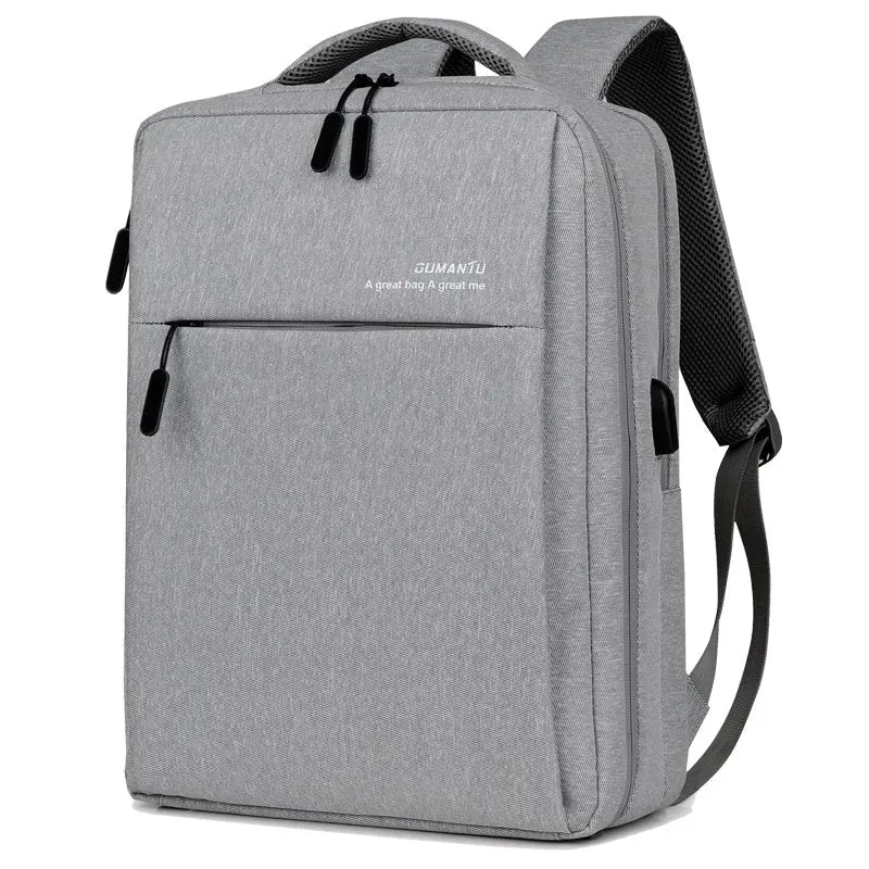 Oxford cloth rechargeable backpack for 14-15.6 inch laptops with waterproof shockproof protection