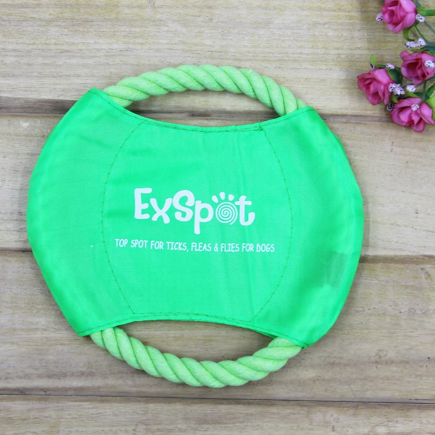 Pet dog flying rope toy canvas disc 19cm diameter for outdoor fetch training