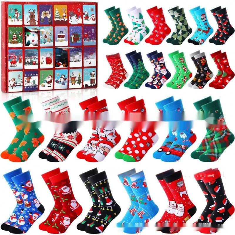Christmas socks blind box containing one random resin craft ornament for holiday decorations
