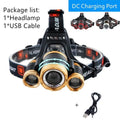 Aluminium alloy rechargeable headlamp with adjustable headband and bright Cree LED light.