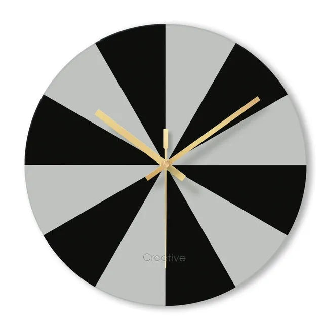 Minimalist transparent tempered glass wall clock, 29.5cm diameter, with silent movement on a white wall.