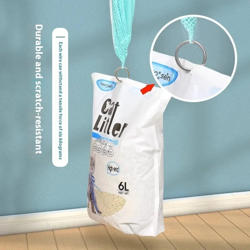 Upgraded 5th generation cat grooming bag for bathing and nail trimming with scratch-resistant fabric