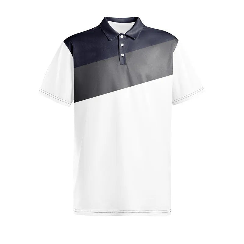 Men's loose fit short sleeve t-shirt with a colourful 3D digital printed pattern on the front.