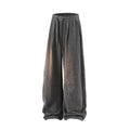 Plus size fleece-lined trousers with hollow-out design and straight-leg silhouette in three colour options