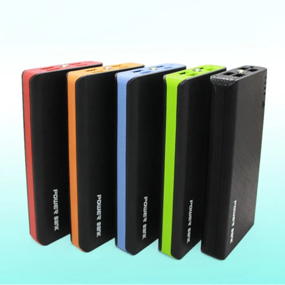 20000mAh portable power bank in blue colour with compact 145x68x22mm dimensions and USB charging port