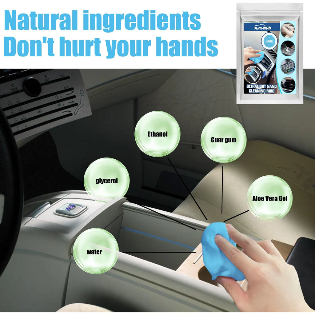 20g car cleaning mud for interior gap and vent dust removal measuring 15cm by 10cm