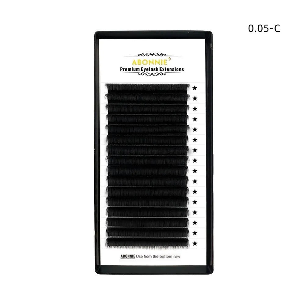 16-row dense false eyelashes in mink hair with matte round wool texture, lengths 8mm to 18mm