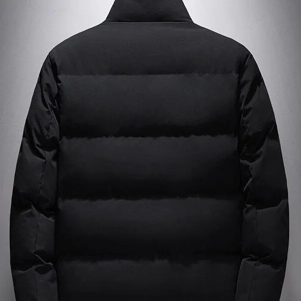 Men's casual Korean-style cardigan cotton-padded coat jacket in green, polyester fibre winter outerwear