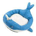 Duck-shaped fluffy pet bed sofa for small dogs and cats in blue or white colour