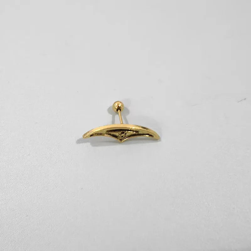 Spider web design metal stud earrings in gold or silver electroplated finish.